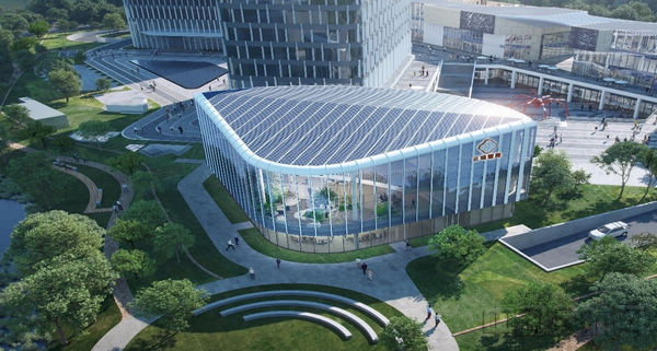 九游體育：中建東方裝飾取得用于建筑幕墻格柵網(wǎng)安裝的角度調(diào)節(jié)固定裝置專利方便格柵網(wǎng)安裝(圖1)