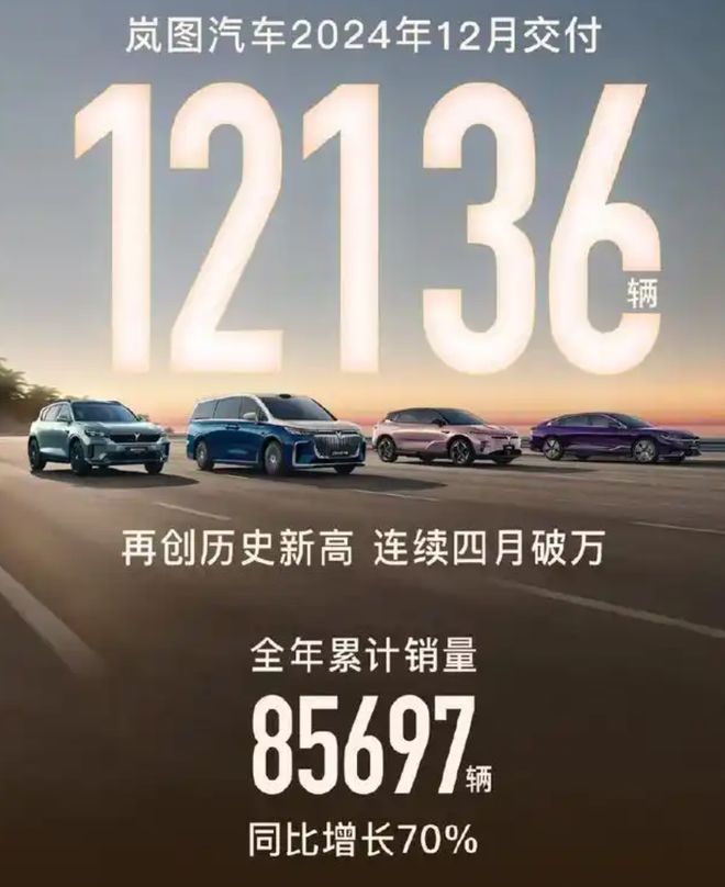傳統(tǒng)車企打贏高端市場(chǎng) 嵐圖汽車2024年銷量引人注目(圖2)